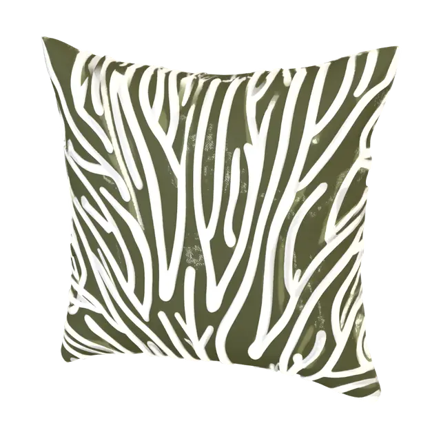 3D model for Olive Zebra Pillow