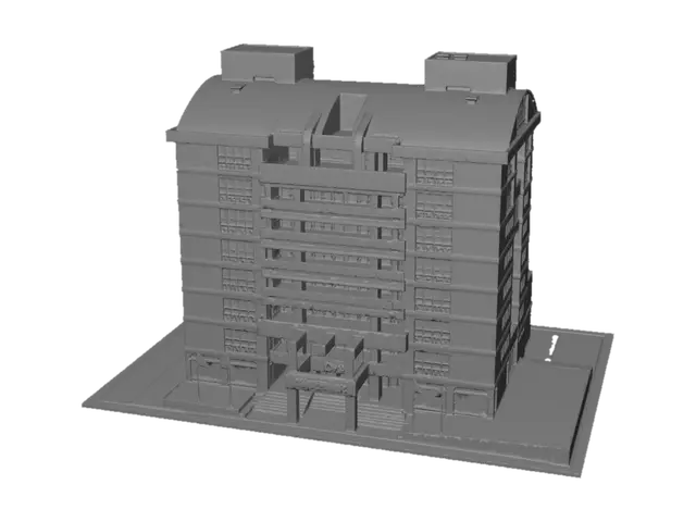 3D model for Red Brick Residential Tower