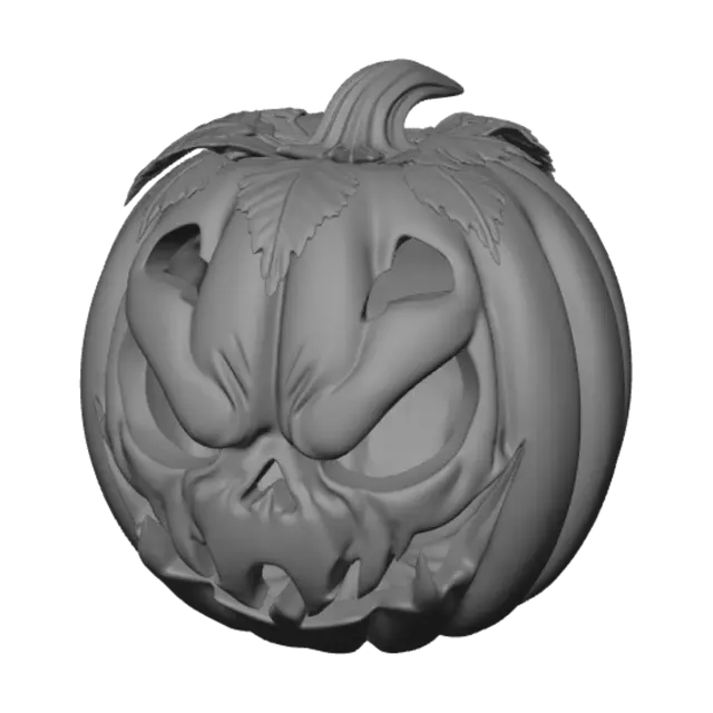 3D model for scarry jack-o-lantern