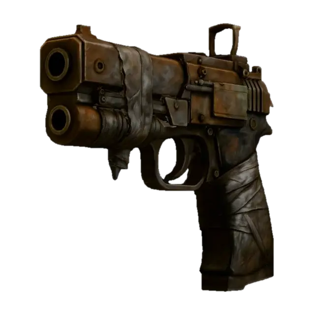 Dystopian Gun - Apocalyptic 3D model, vytvořený pomocí AI