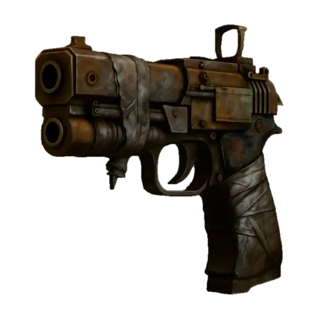 Dystopian Gun - Apocalyptic 3D model, vytvořený pomocí AI