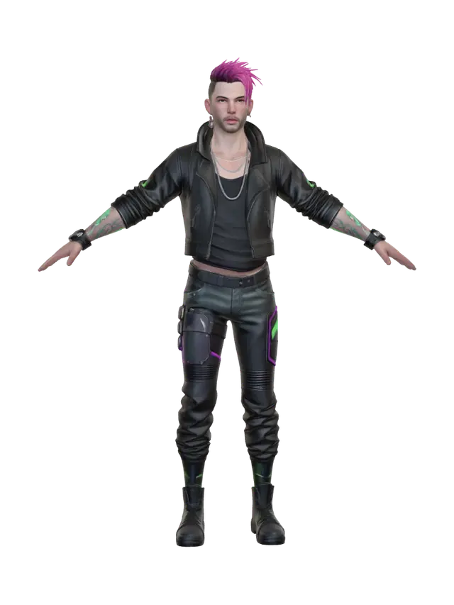 3D model for Neon Rebel in Leather