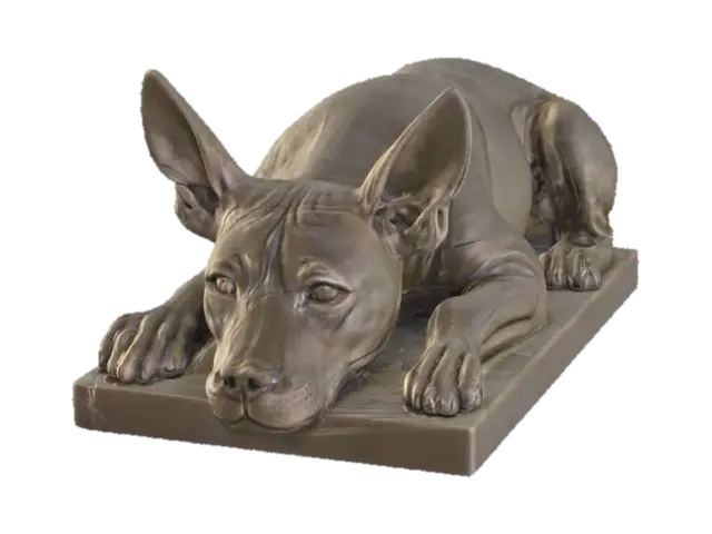 Anubis at Rest - Aztec 3D model, vytvořený pomocí AI