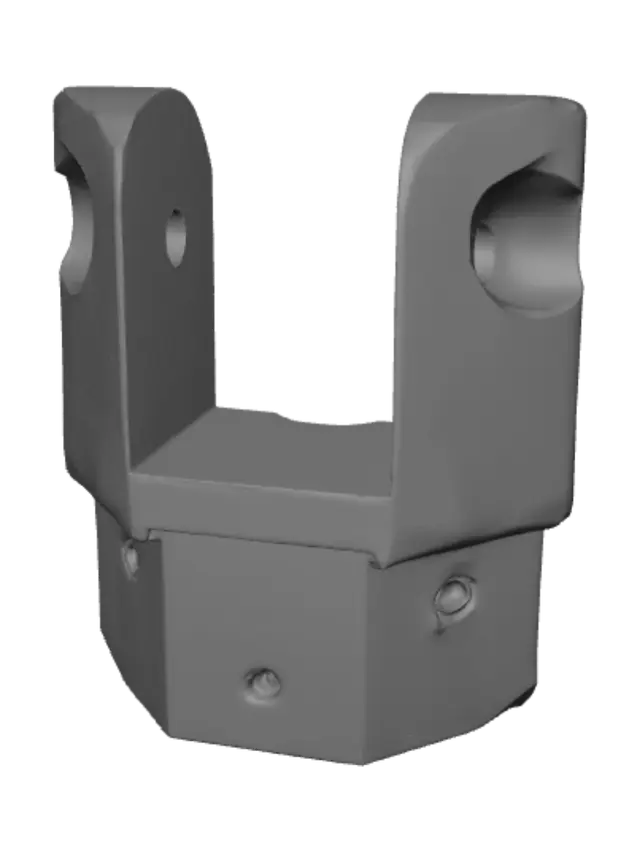 3D model for Metal Bracket on Red Surface