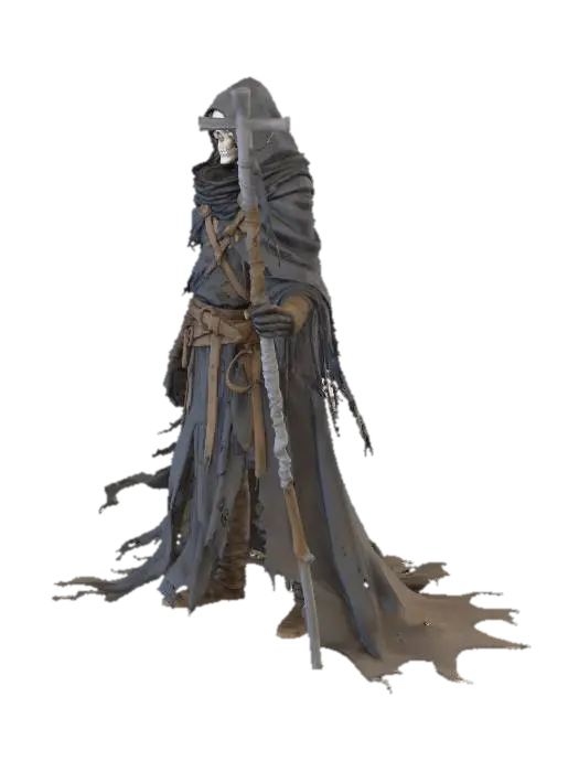 The Dark Pilgrim 3D model, vytvořený pomocí AI