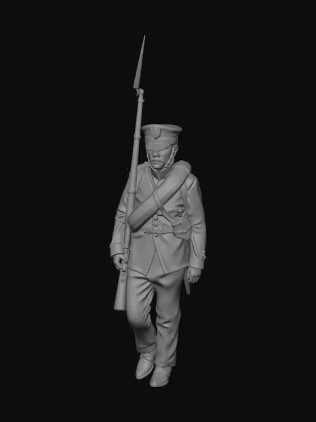 3D model for Napoleonic Redcoat with Bayonet