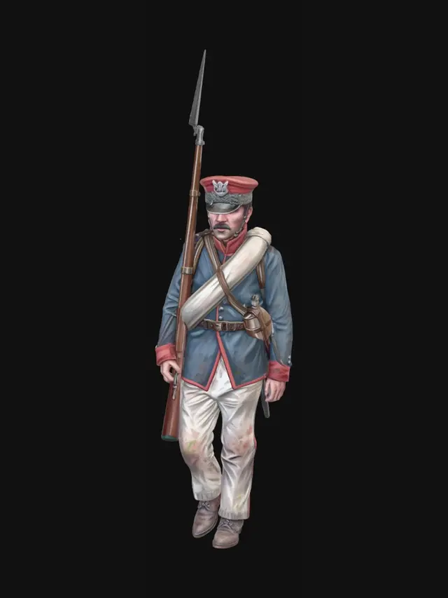 3D model for Napoleonic Redcoat with Bayonet