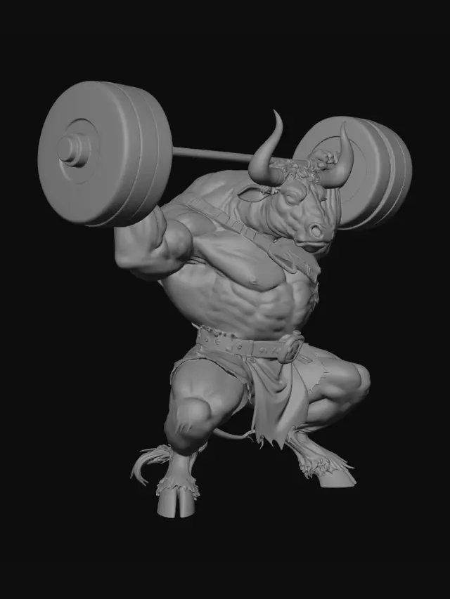 3D model for Powerlifting Minotaur
