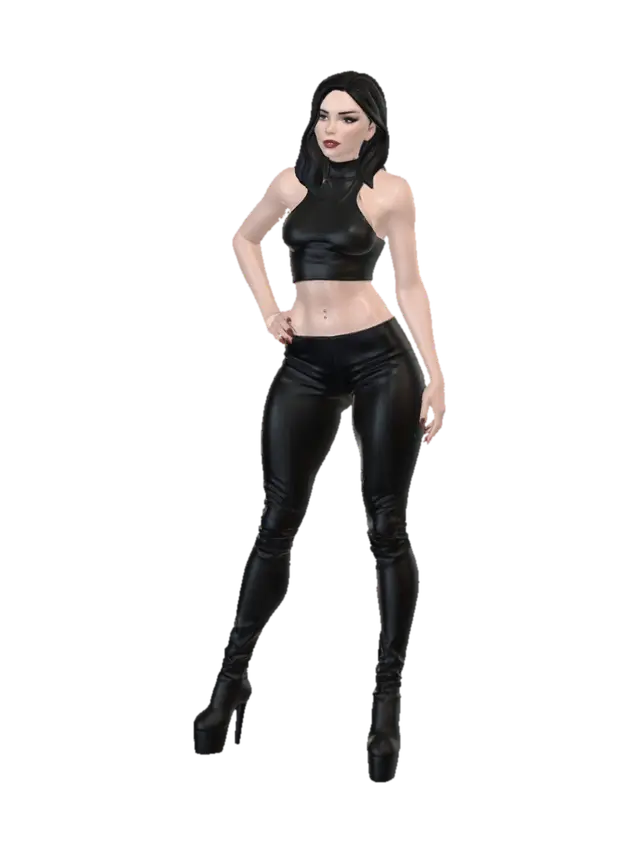 Noir in Leather - Film 3D model, vytvořený pomocí AI