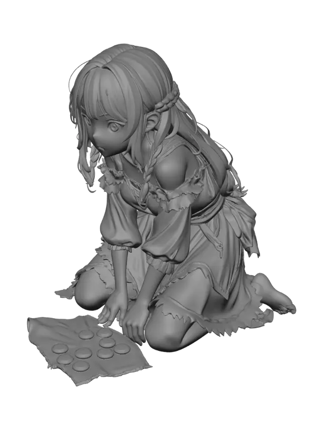 3D model for Coins on a Tattered Cloth