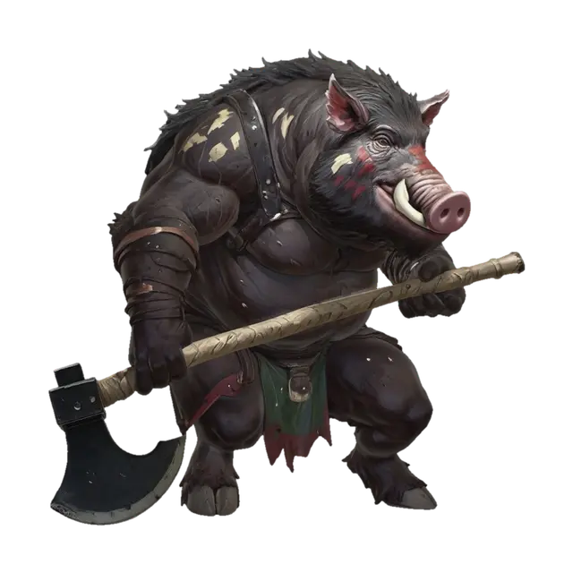 Iron Boar Warlord 3D model, vytvořený pomocí AI