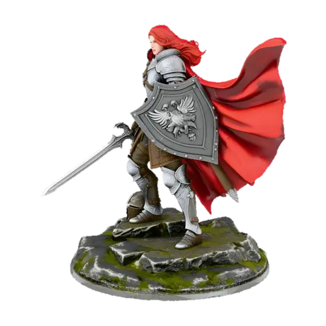 DnD style standing figure - Roleplay 3D model, vytvořený pomocí AI