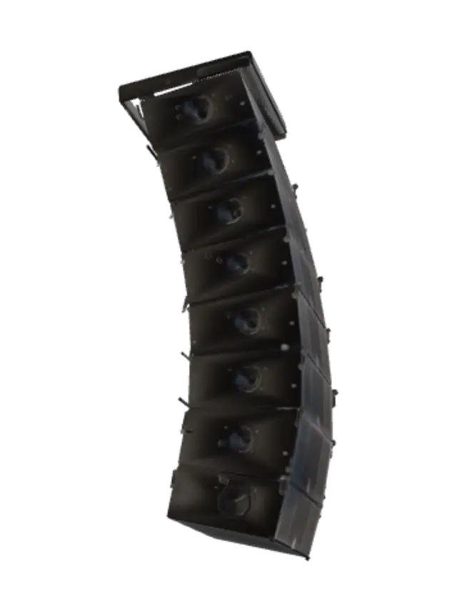 Modello 3D Line array PA system, generato dall’IA