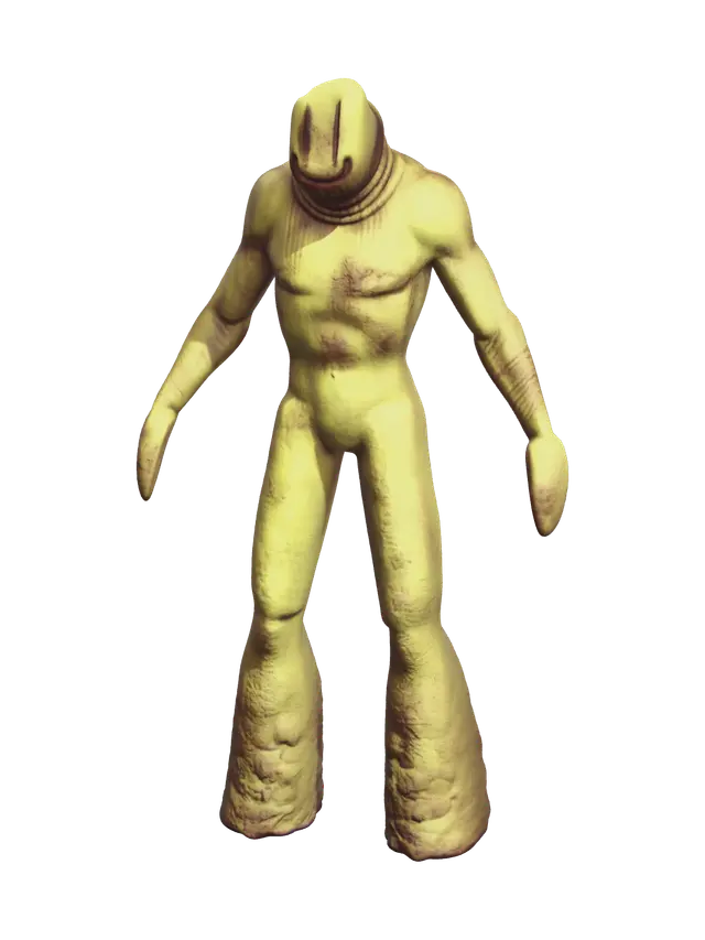 Realistic Backrooms Entity - Lurker 3D model, vytvořený pomocí AI