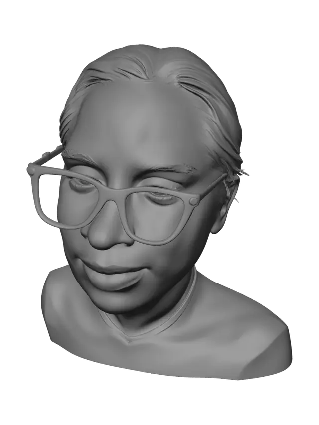3D model for Bindi and Glasses: Close-Up Portrait