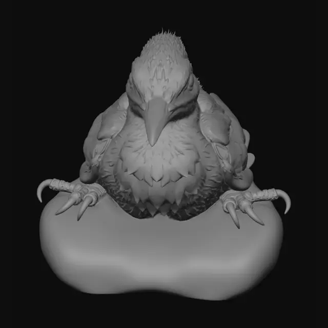 3D model for Red-Crested Kingfisher