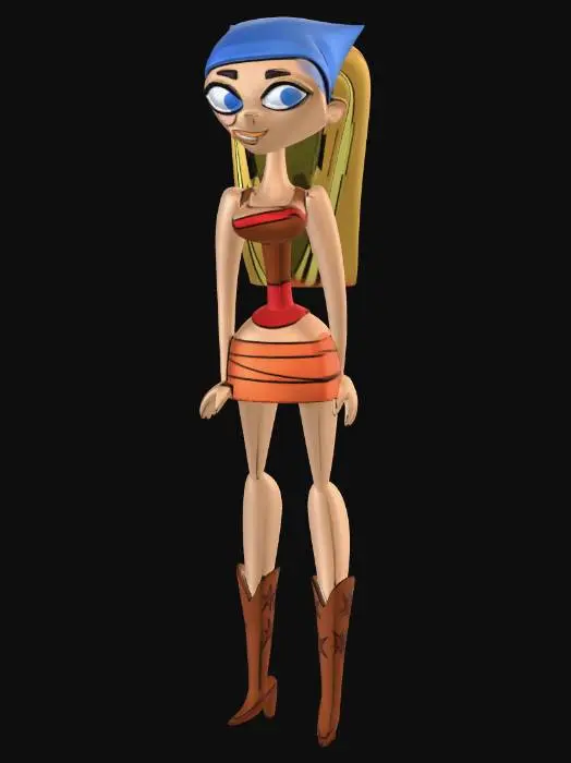 3D model for Sunset Cowgirl