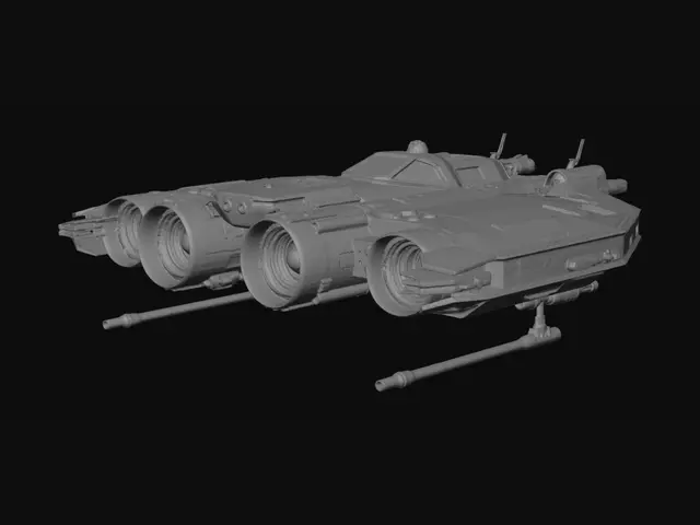 3D model for generate a realistic ultra definition ultra hd 4k spaceship with everything fully modelled