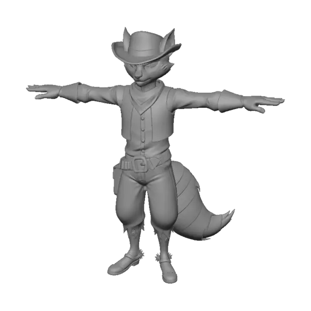 3D model for Gunslinger Coyote