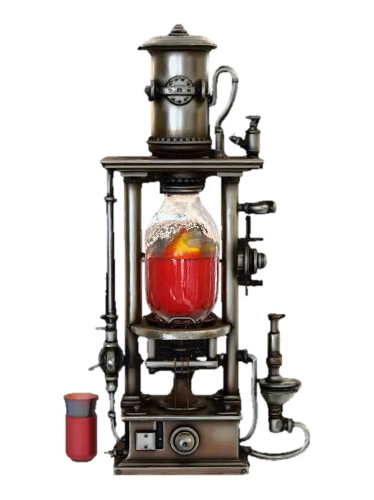 Elixir Machine 3D model, vytvořený pomocí AI