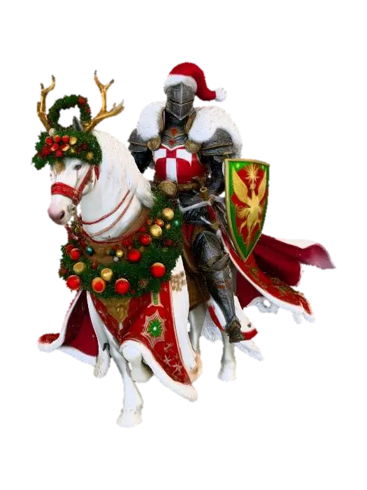 Yuletide Knight, #Christmas2025# 3D model, vytvořený pomocí AI