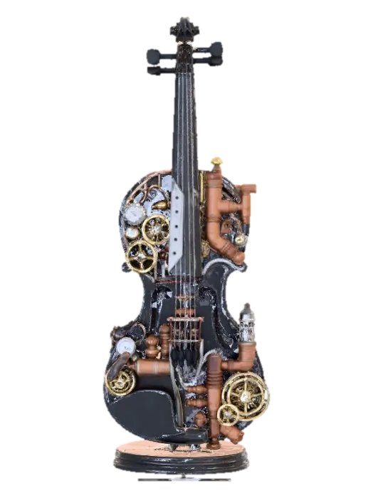 Steampunk Symphony 3D model, vytvořený pomocí AI