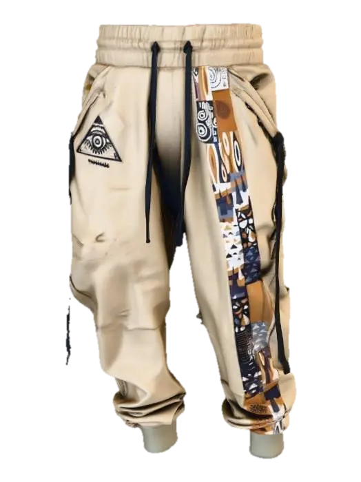 Tribal Pattern Cargo Pants 3D model, vytvořený pomocí AI