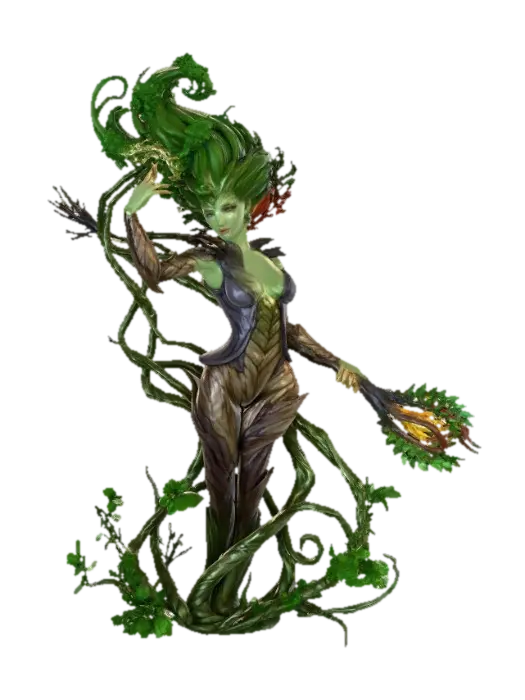 Forest Enchantress - Woods 3D model, vytvořený pomocí AI