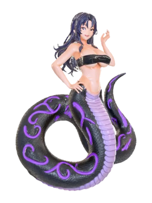 Violet Siren - Lamia 3D model, vytvořený pomocí AI