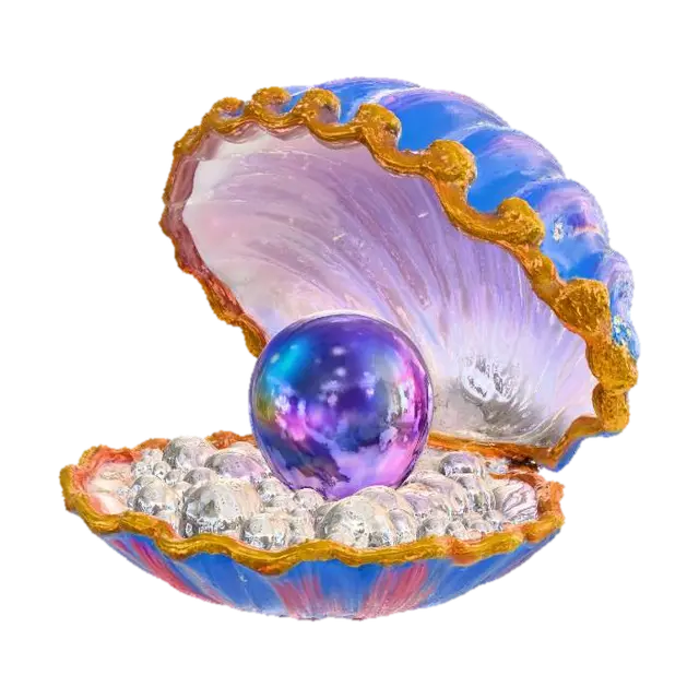 Celestial Pearl 3D model, vytvořený pomocí AI
