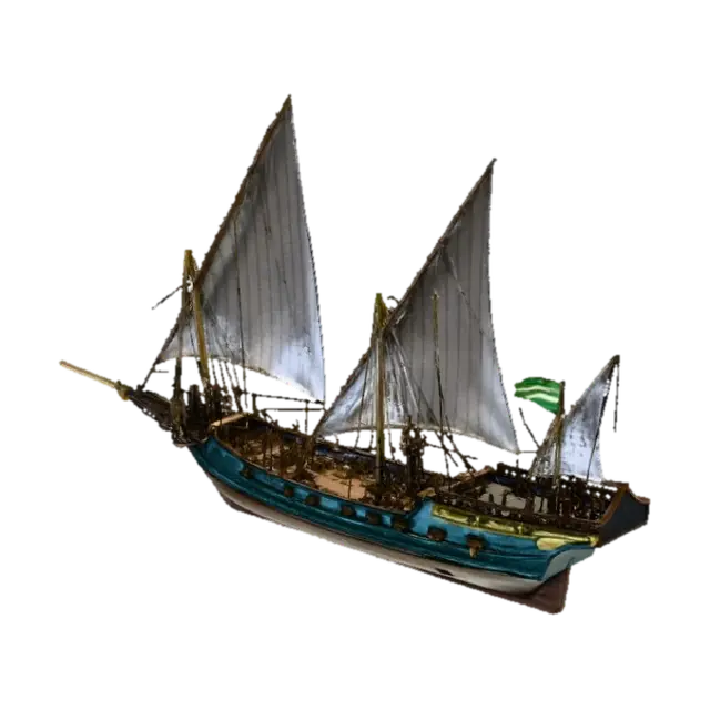 Sailing Vessel Elegance - Watercraft 3D model, vytvořený pomocí AI