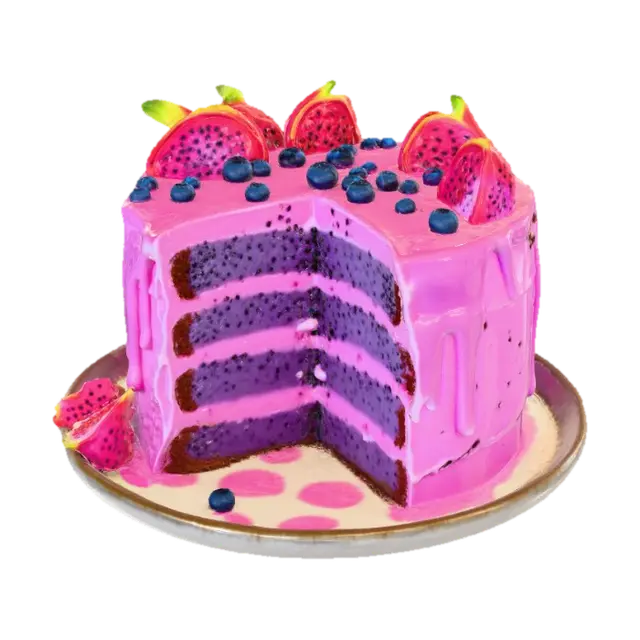 3D model for Dragon Fruit Delight Cake