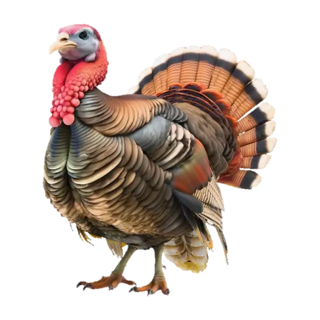 Majestic Turkey 3D model, vytvořený pomocí AI