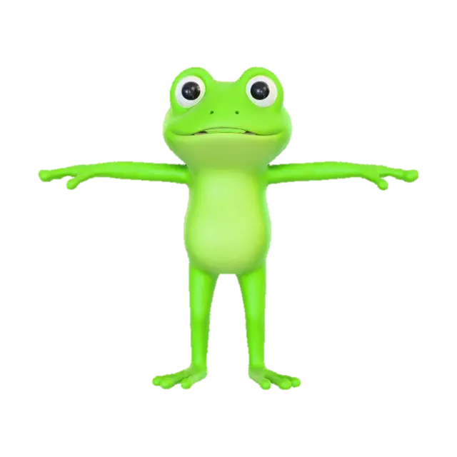 3D model for Frog Pose