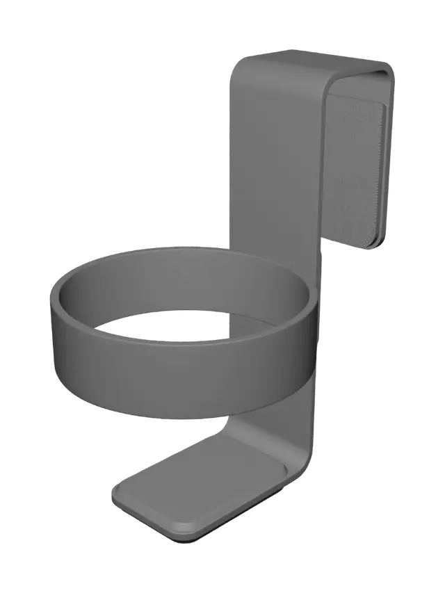 3D model for Make a cup holder that allows me to put a large big gulp inside. And can hang on the door in the window crease use the likeness in the pictures