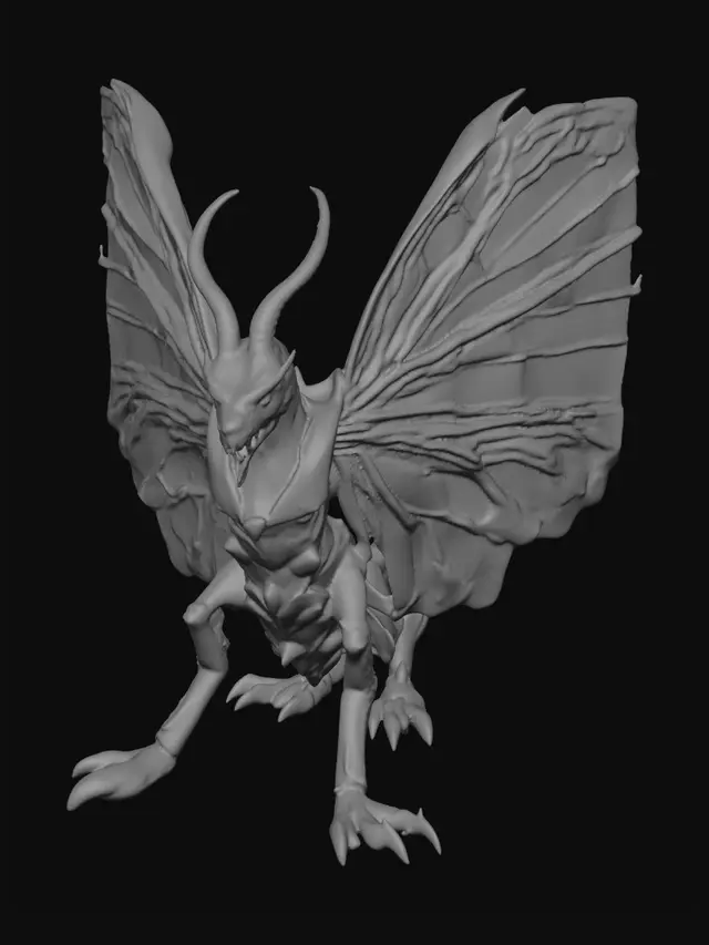 3D model for create a butterfly boss model for my rail shooter game