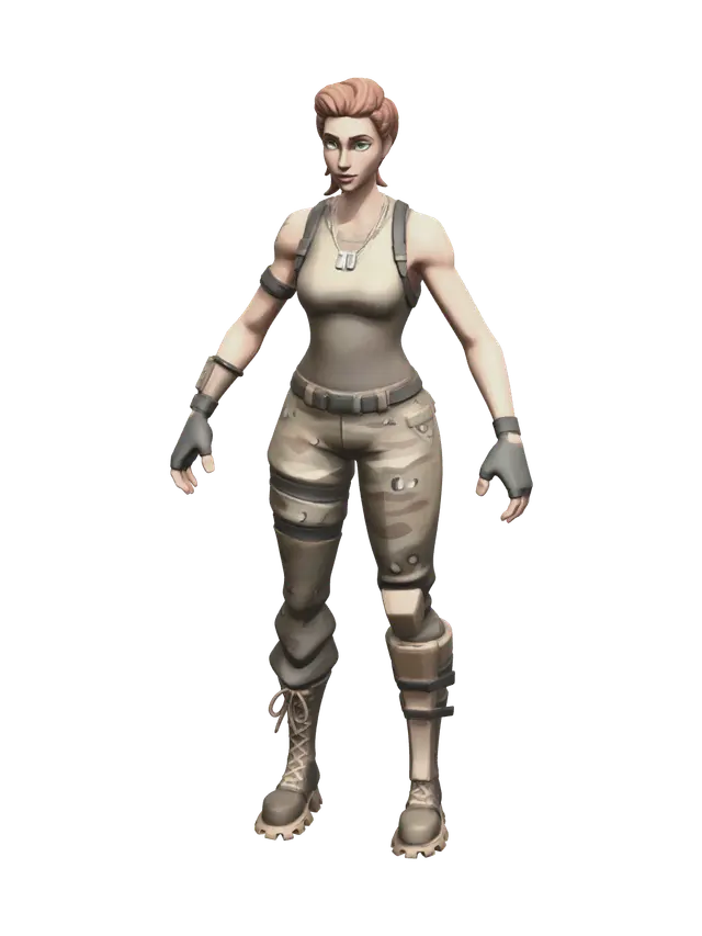 Modern Recon Expert - Persona 3D model, vytvořený pomocí AI