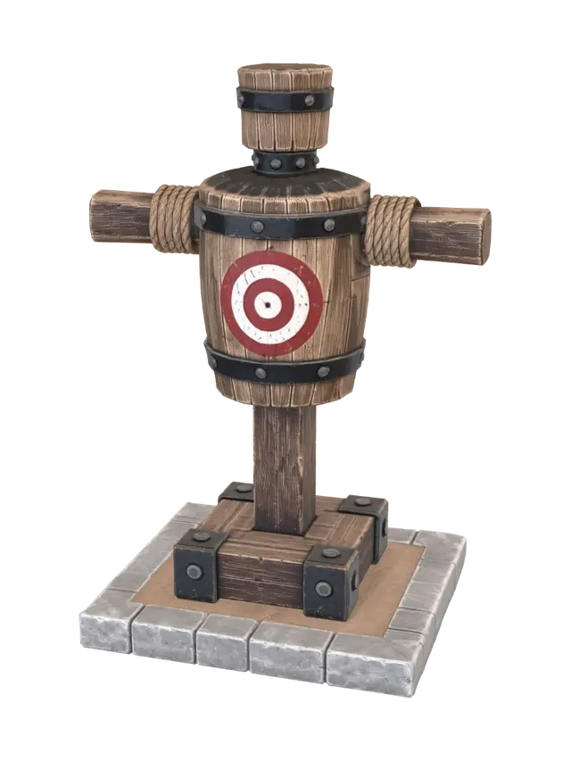 Modèle 3D Basic tier 2 target dummy - Range, généré par IA