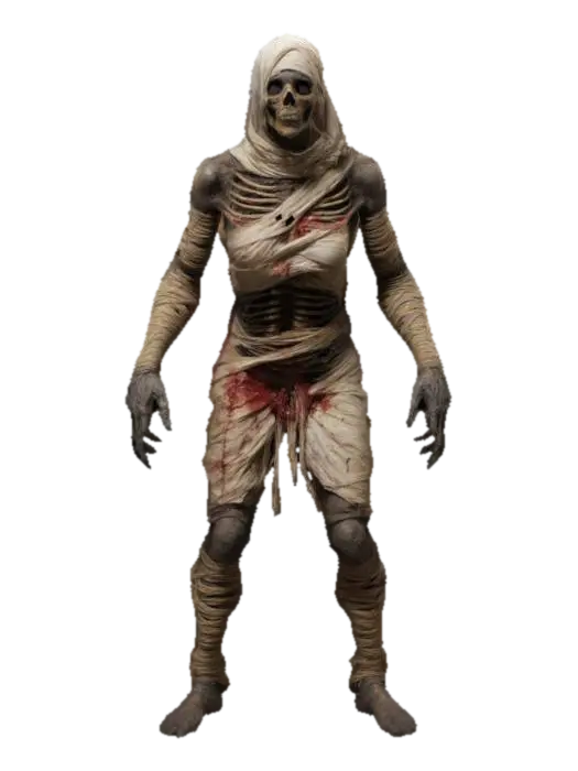 3D-модель Grim mummy looking humanoid, elements of blood and dirt. - Horror, сгенерированная ИИ