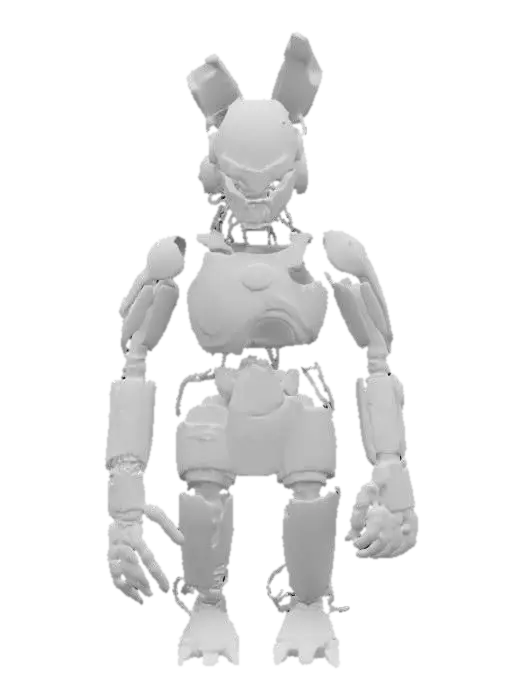 3D model for a forgotten war machine with a humanoid frame, covered in rusted armor. Its head is open, revealing a flickering memory core. Only exposed pistons, dented plates, and a spine of loose wires. One eye glows dimly, the other shattered. Design it as a relic of a war long past.