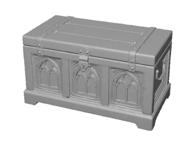 3D model for Gothic Treasure Chest, #Halloween2025#