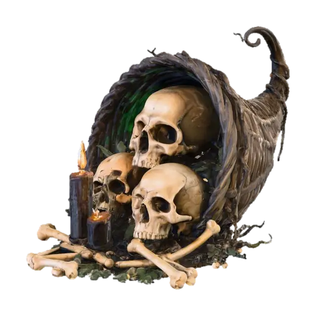 Macabre Cornucopia, #Halloween2025# 3D model, vytvořený pomocí AI