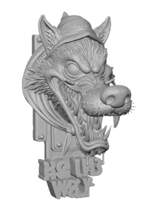 3D model for Big Bad Wolf Sculpture, #Halloween2025#