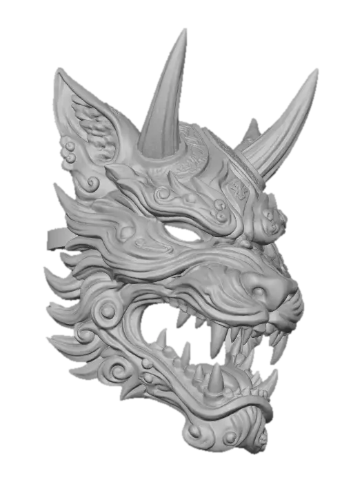 3D model for Wolf Demon Mask, #Halloween2025#