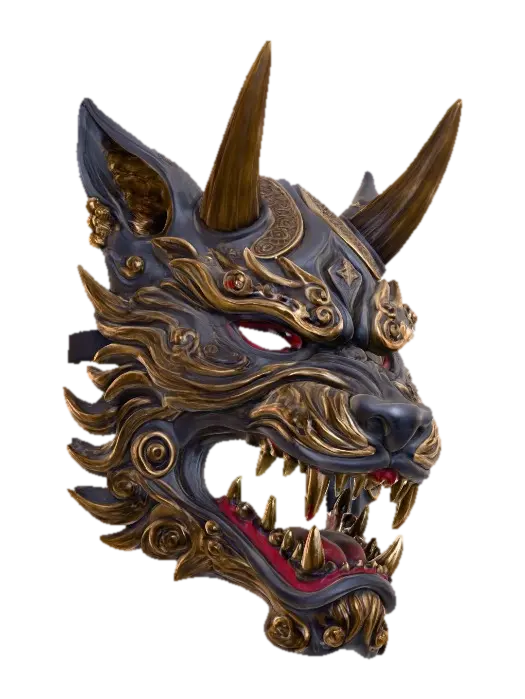 3D model for Wolf Demon Mask, #Halloween2025#