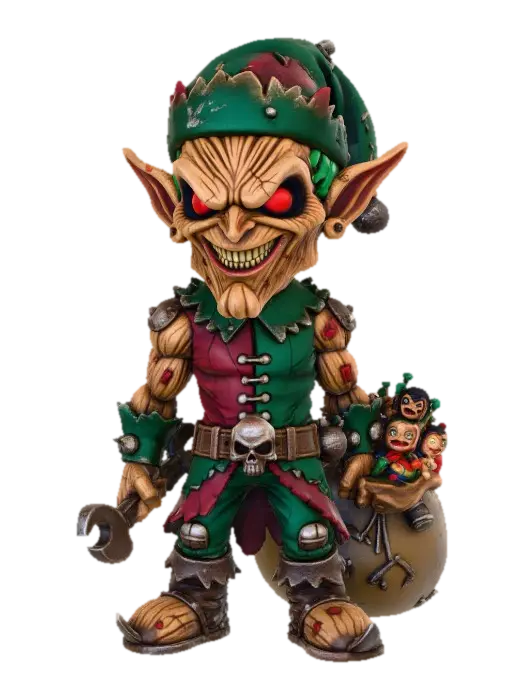 Goblin Toymaker 3D model, vytvořený pomocí AI