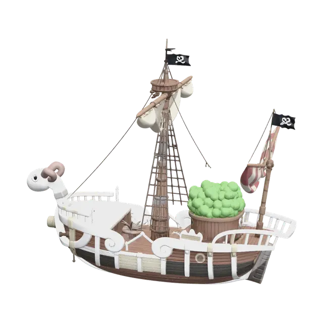 3D model for One Piece Ship