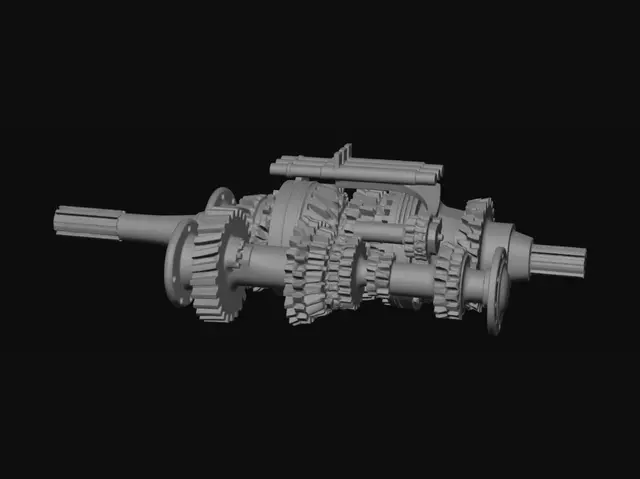 3D model for Complex Gearbox Assembly