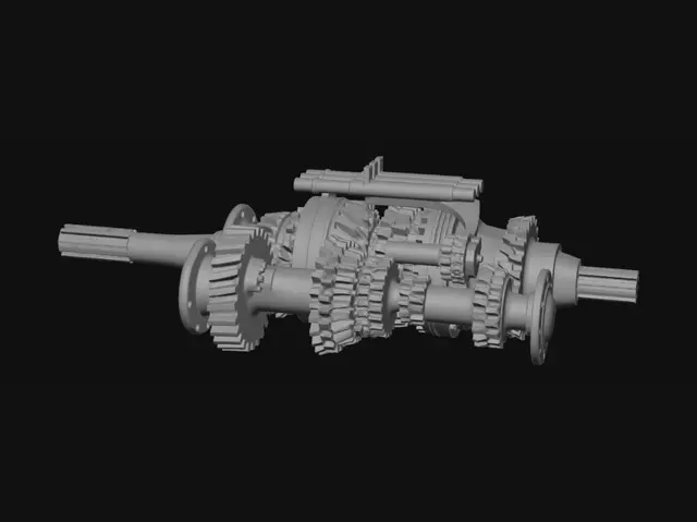 3D model for Complex Gearbox Assembly