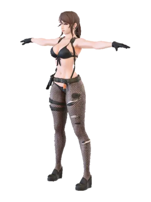 Warrior Stance - Fight 3D model, vytvořený pomocí AI